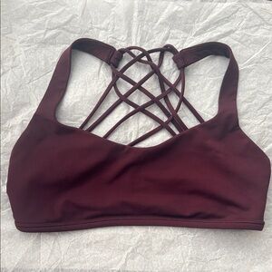 Lululemon Free to Be Bra Dark Plum Strappy 🖤💜🤎